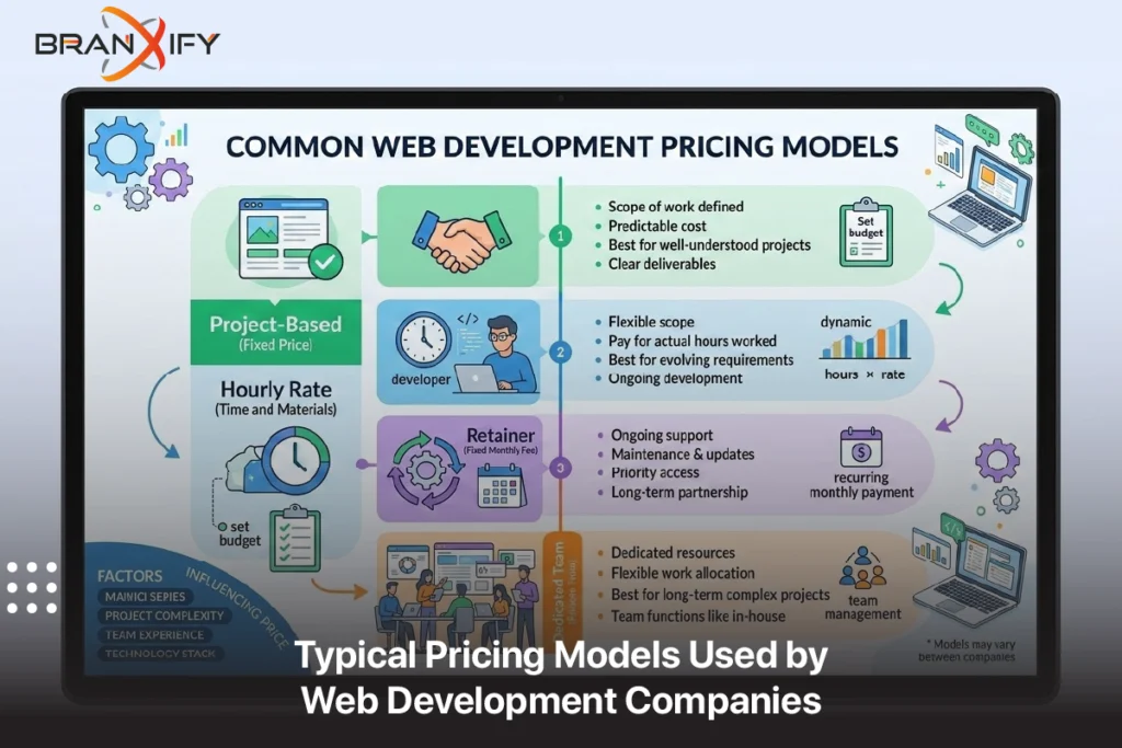 Typical Pricing Models Used by Web Development Companies By Branxify