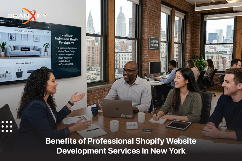 Benefits of professional Shopify website development services in New York for business growth by Branxify